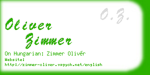 oliver zimmer business card